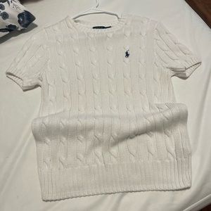 White Polo sweater